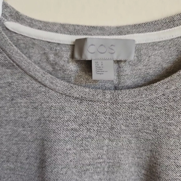 Cos Gray Casual Short Sleeve Shirt Small Euc - Picture 2 of 6